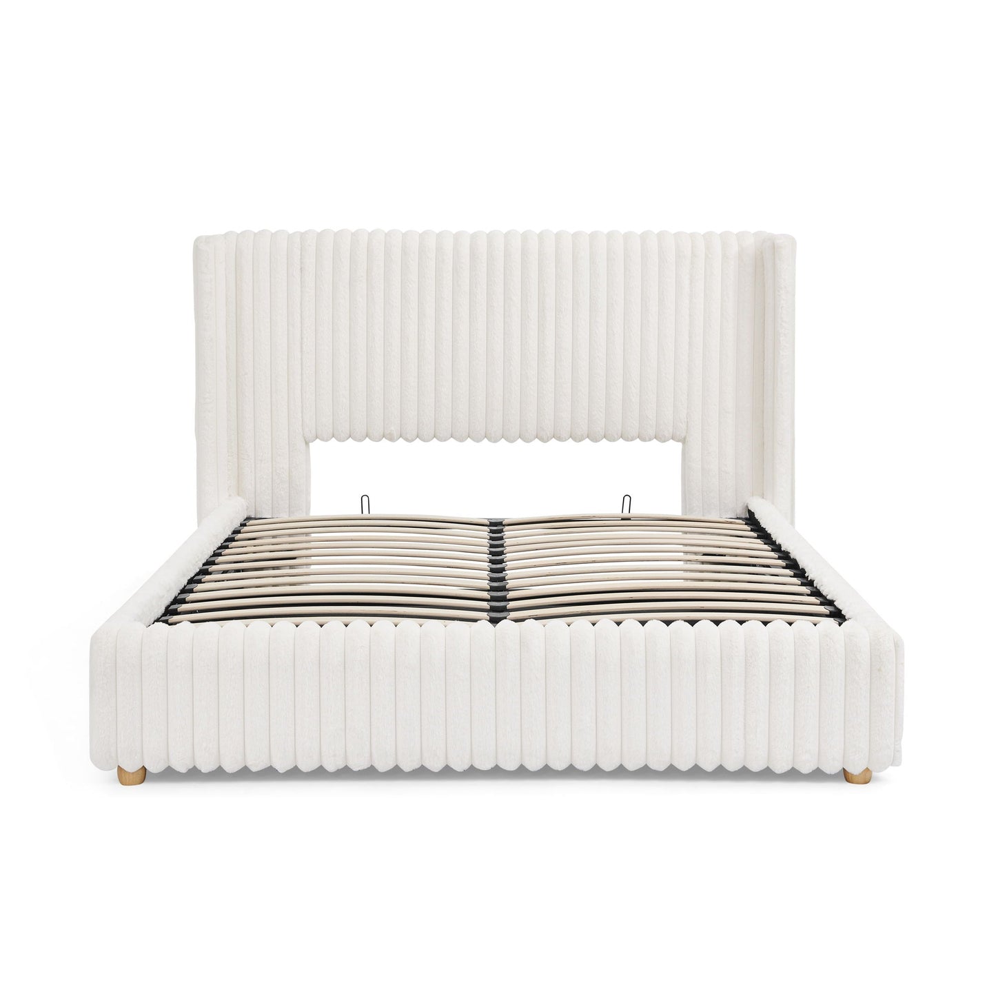 Functional Vertical Striped Bed With Gas Lift Storage