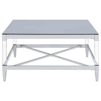 Lindley 2-piece Square Coffee and End Table Set Chrome