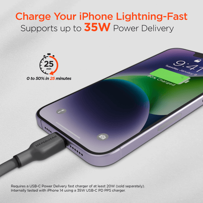 HyperGear Flexi PRO USB-C to Lightning Cable 6ft