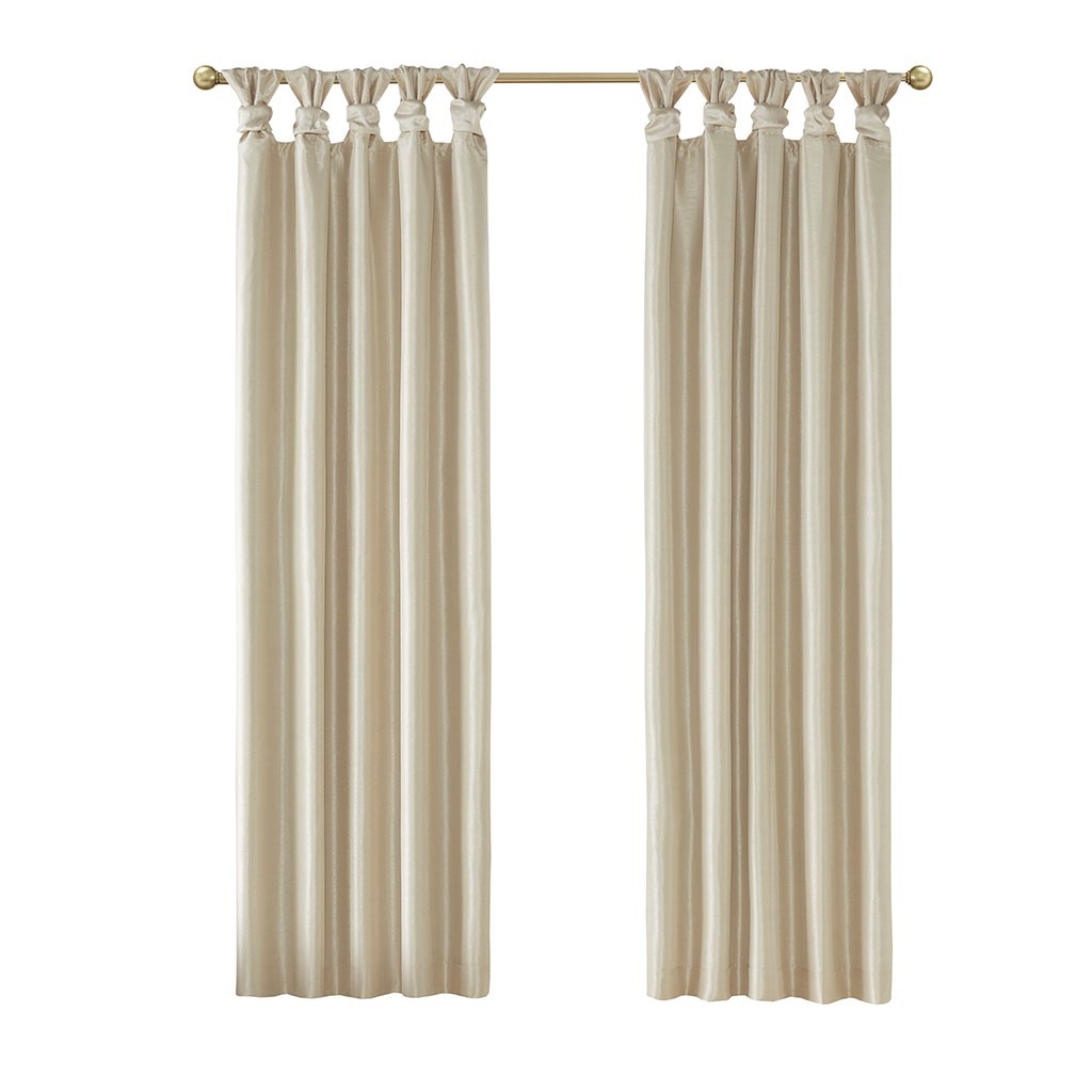 Twist Tab Total Blackout Window Curtain Panel Champagne 50x95