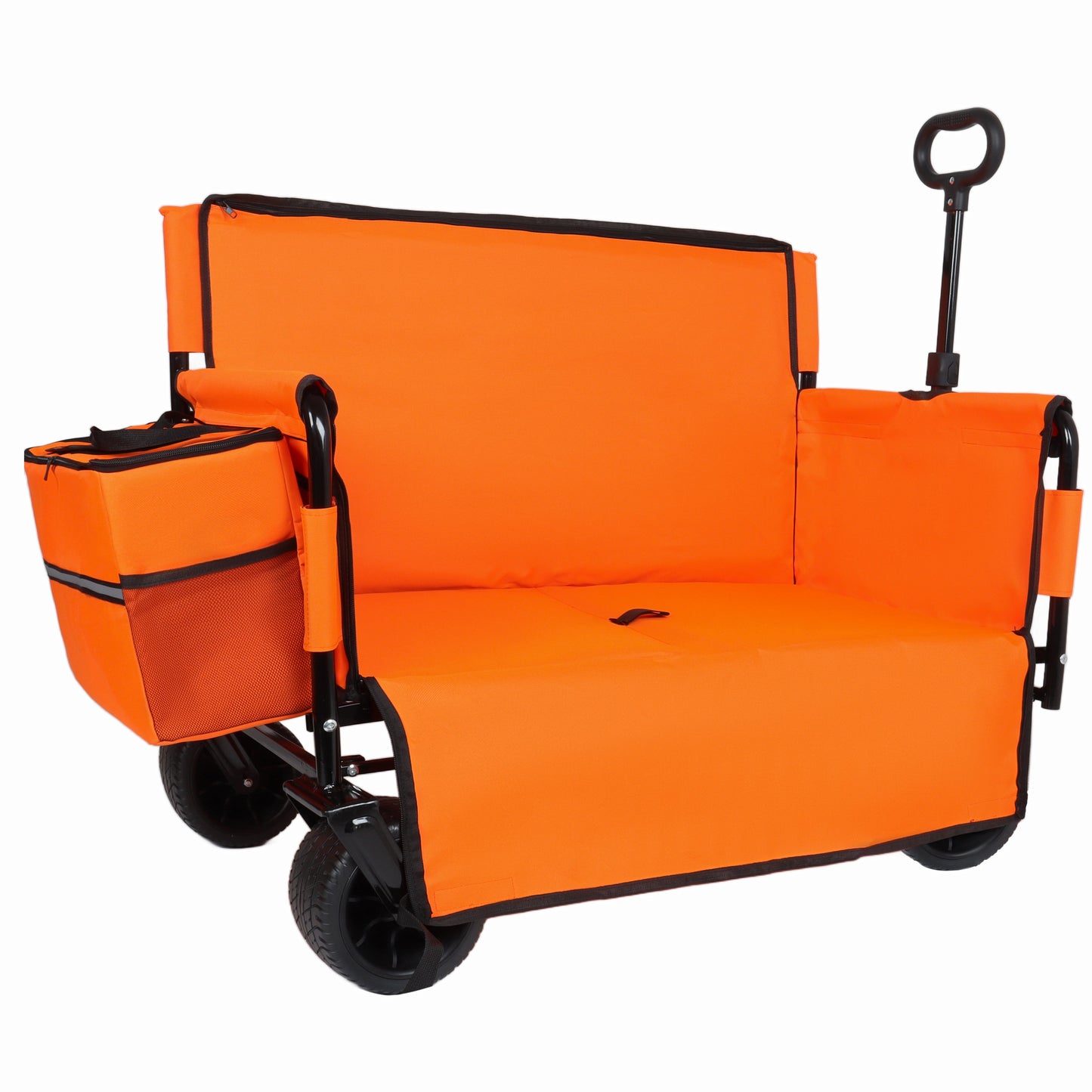 3-in-1 Folding Wagon Cart with Bench Seat