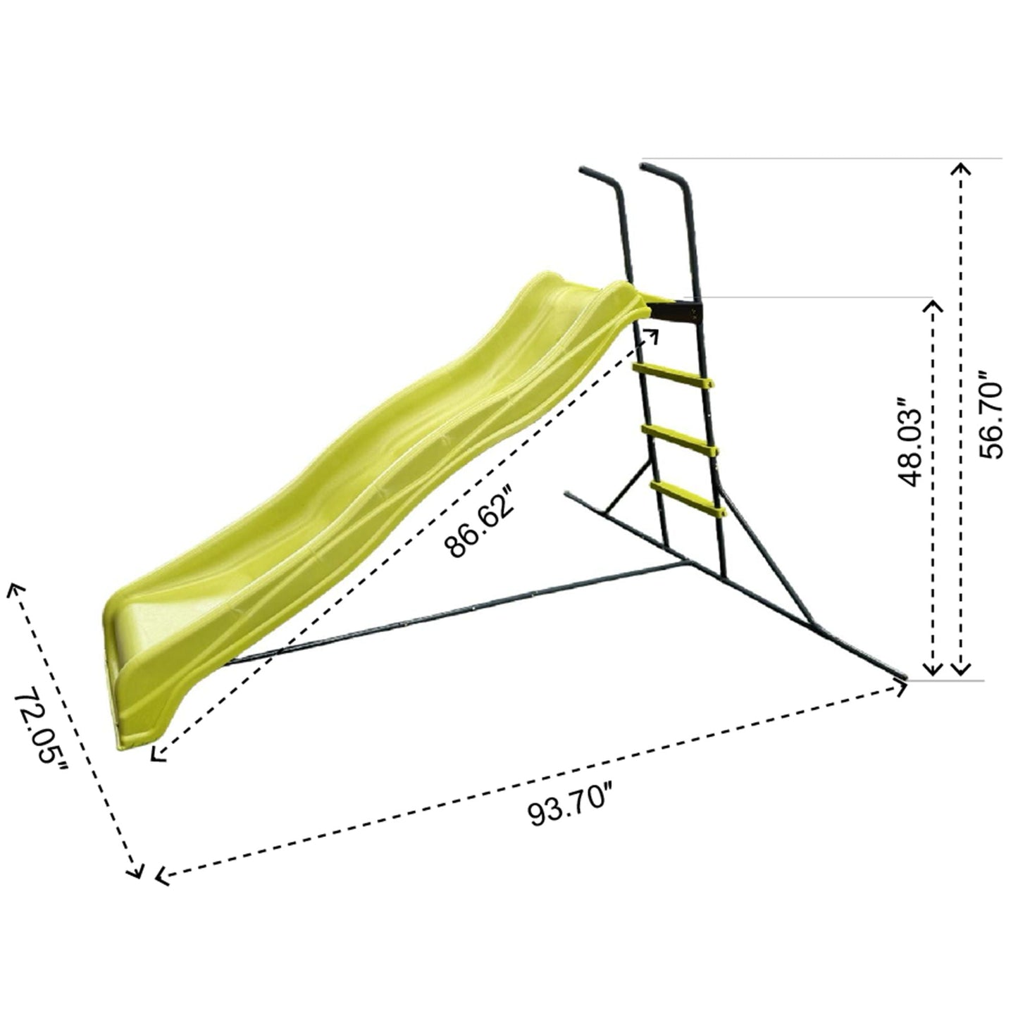 Xsl003G - Indoor Freestanding Playground Equipment Slide For Children - Green