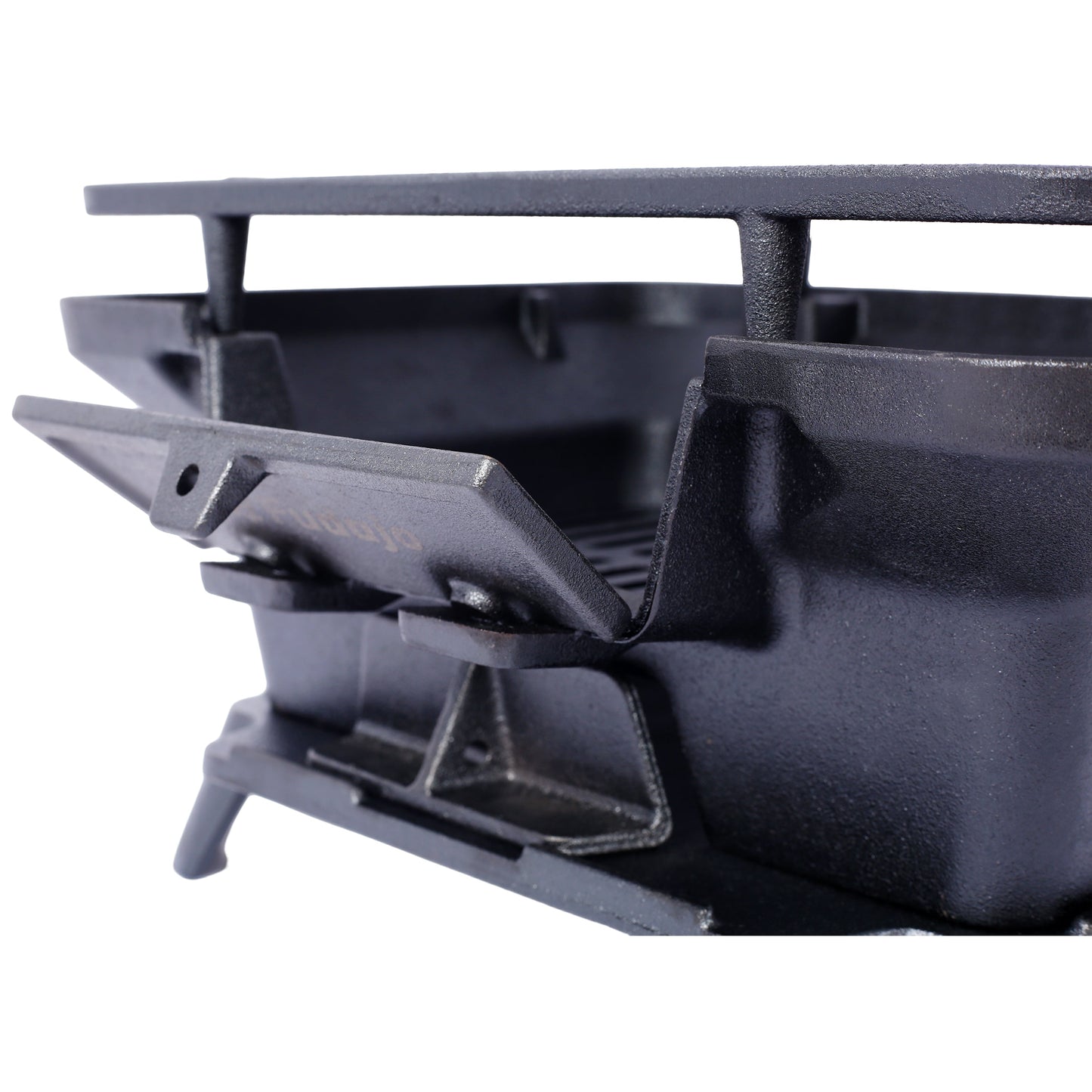 Oval Cast Iron Grill Outdoor Portable Charcoal Tabletop Skillet