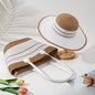 Straw Hat & Tote Set – Beach Vacation Sun Protection Duo, Large Capacity Travel Tote