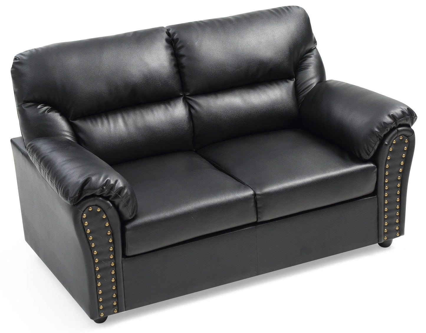 Padded Love Seat For Modern Living - Black