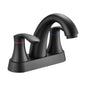 Two Handle 4 Inch Centerset Bathroom Sink Faucet with Pop-Up Drain, Matte