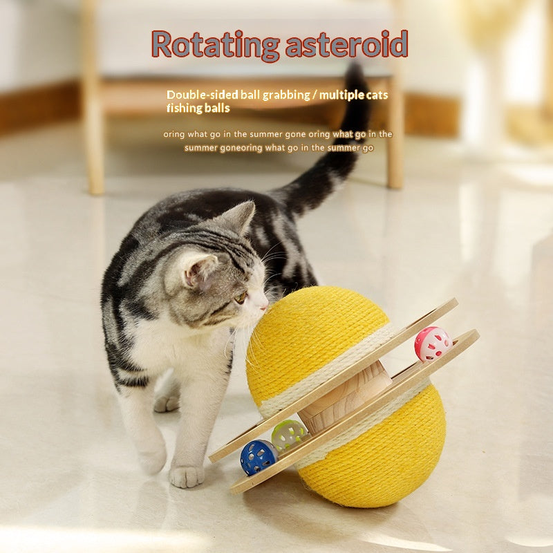 Cat Toy Cat Scratching Ball That Doesn'T Shed Easily, Spinning Bell Ball, Cat Self-Entertainment Toy, Cat Teasing Ball, Boredom-Relief Pet Supplies