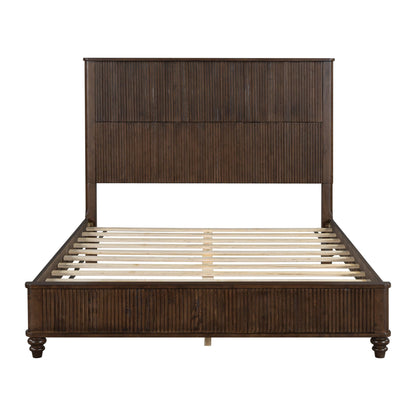 Platform Bed Frame With Tall Headboard