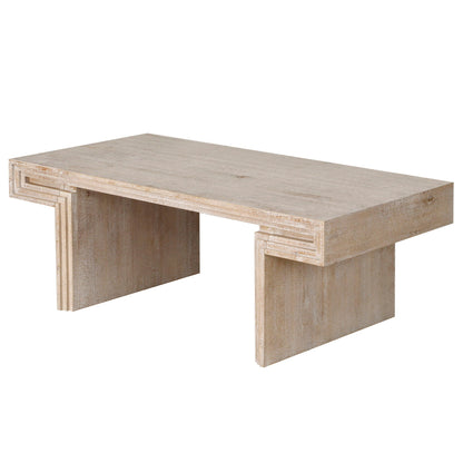 American Vintage Industrial Coffee Table, Double Tier Design