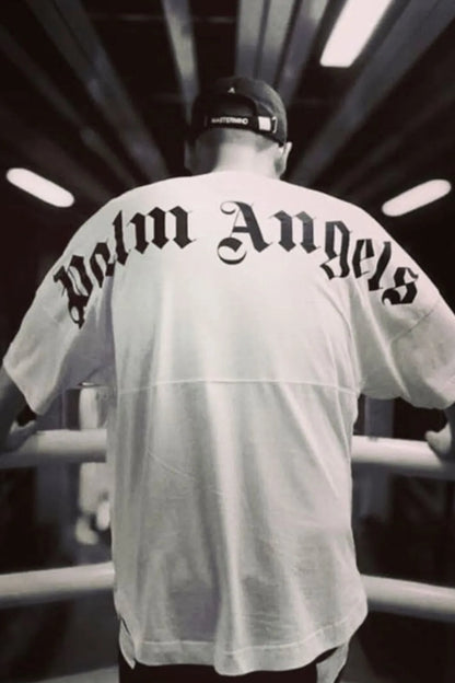 Men's Letter Round Neck Half Sleeve T-Shirt