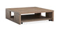Cypress - Square Cocktail Table With Casters - Spiced Brown