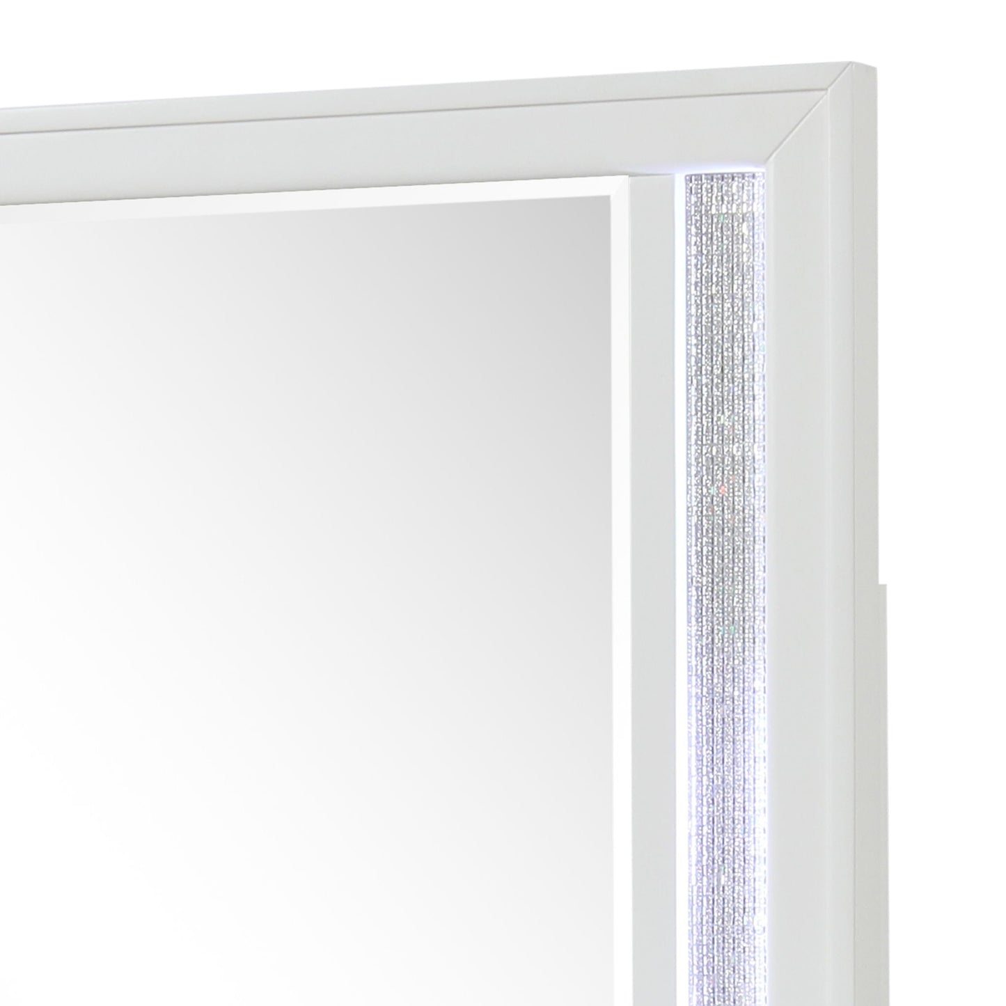 Abigale - Mirror For Dresser Top Made With LED (Includes Only Mirror) - White