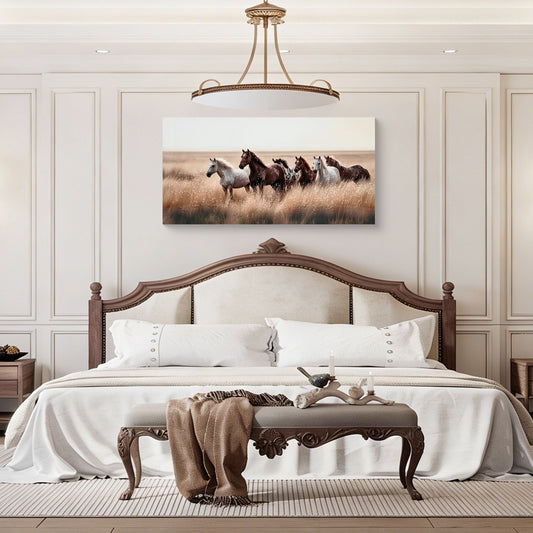 Cozy Country Rustic Horses Wall Art Decor