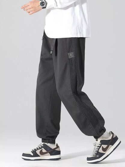 Men's Plus Size Drawstring Cargo Joggers