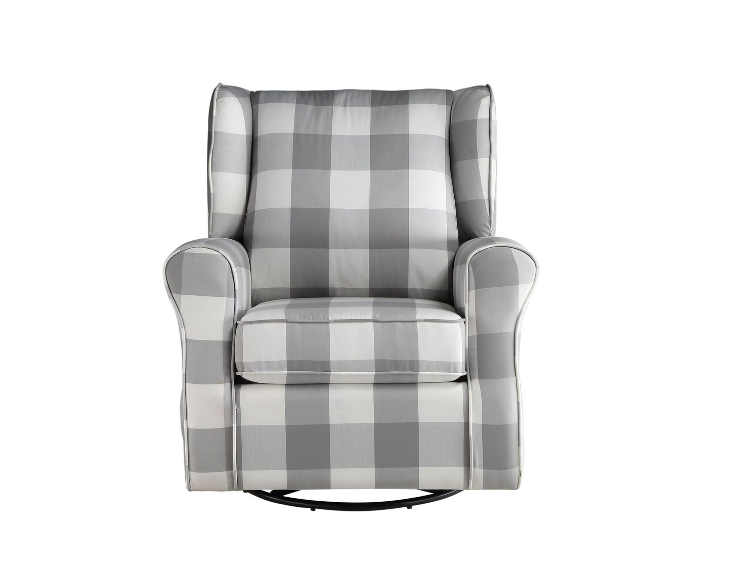 Patli Glider Chair With Swivel - Gray / White