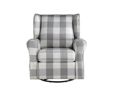 Patli Glider Chair With Swivel - Gray / White