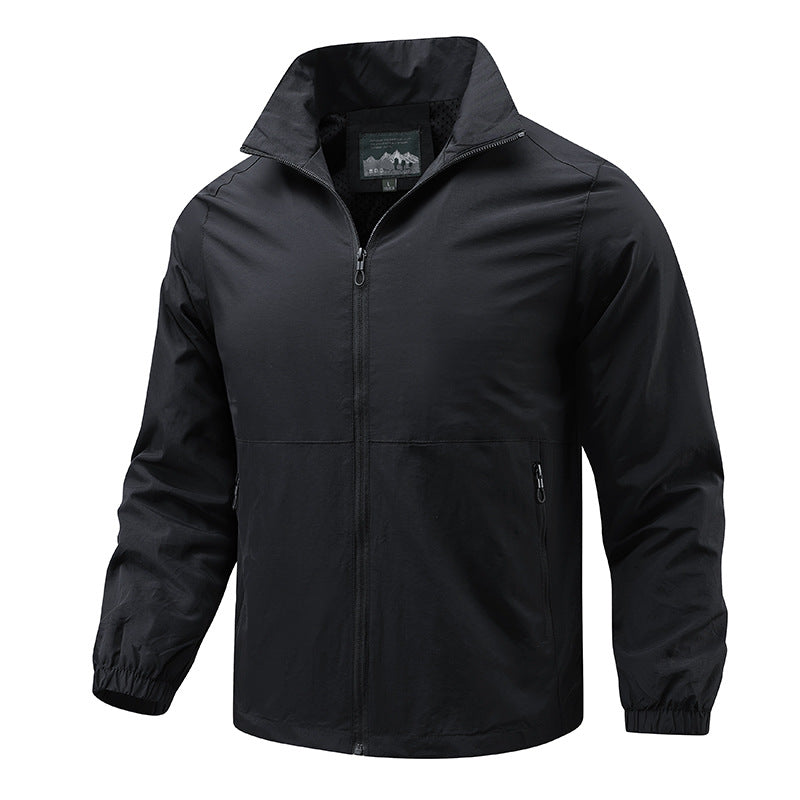 Outdoor Breathable Casual Jacket Mid- To Young-Adult Stand-Collar Jacket