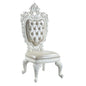 Vanaheim - Side Chair (Set of 2) - Beige Synthetic Leather & Antique White