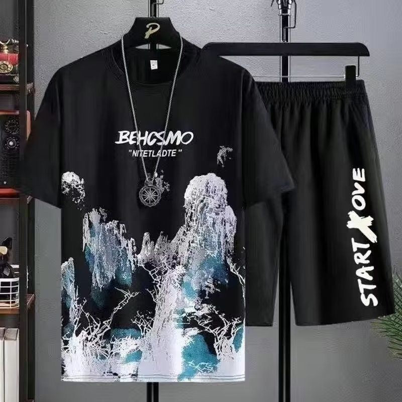 Short-sleeved Shorts Suit Men's Summer New Sports And Leisure
