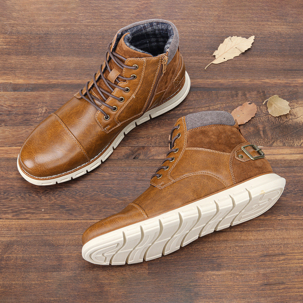 Men's plus size ultralight retro Martin boots