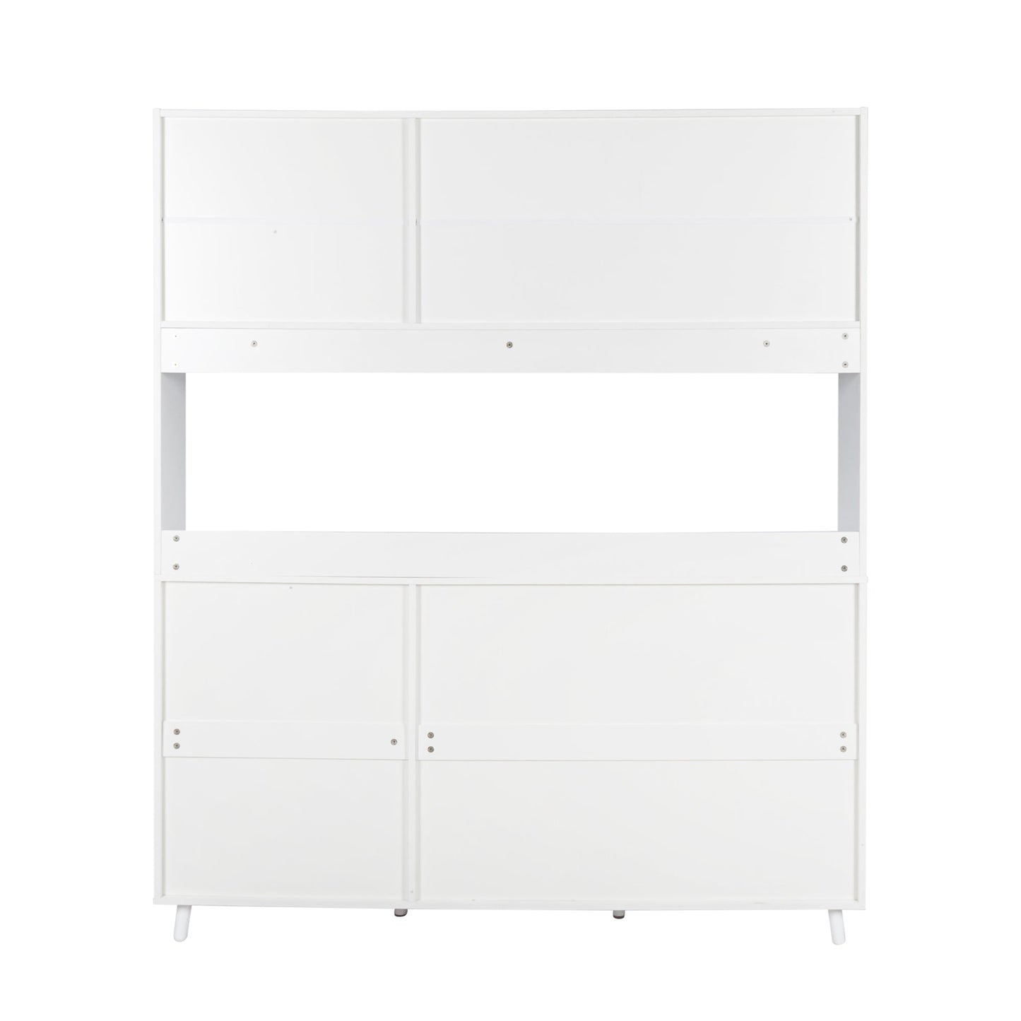 63" W Large Kitchen Hutch Cabinet, Freestanding Pantry Storage