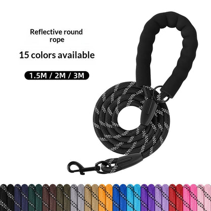 Thickened Reflective Dog Leash - Durable Nylon Pet Walking Lead for Medium Large Dogs