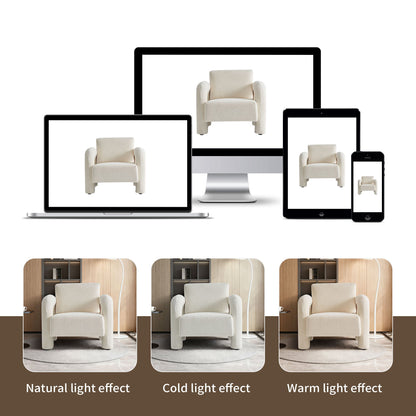 Modern Velvet Fabric Accent Chair