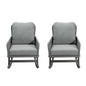 Contemporary Minimalist Wicker Rocking Chair With Soft Cushions And Durable Wooden Frame