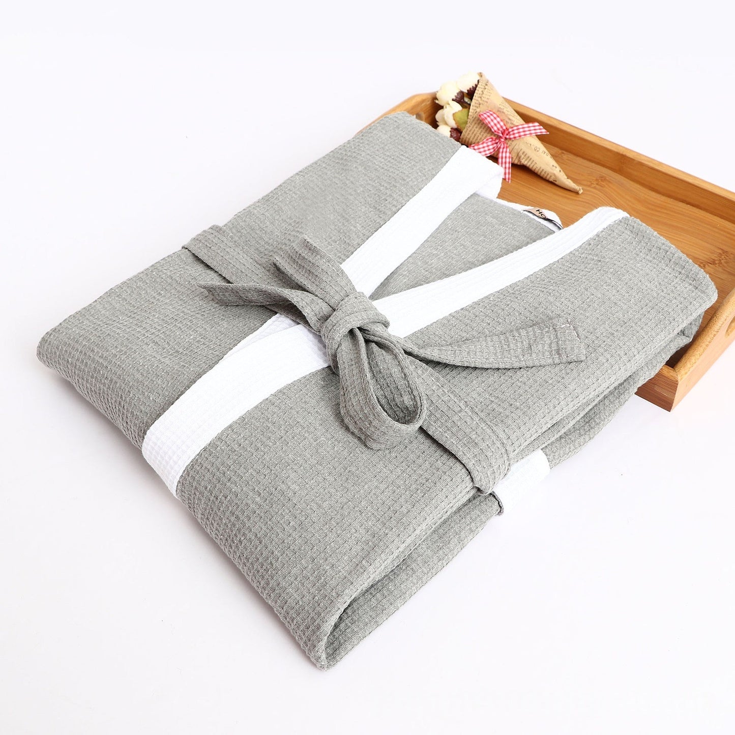 Mens Fashionable Casual Waffle-Weave Nightgown