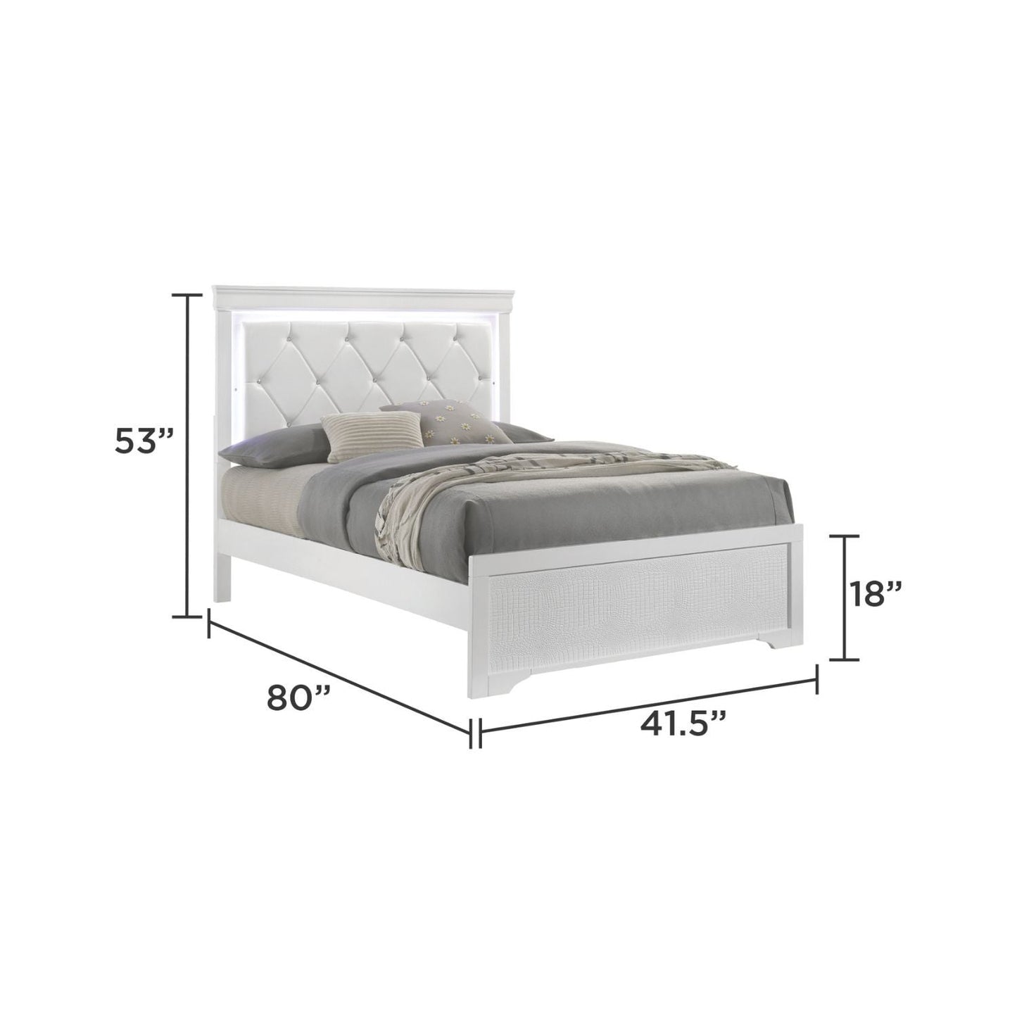 Blaze - Modern Bedroom Set With LED Headboard