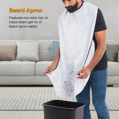 Beard Catcher Cape – Shaving Bib with Suction Cups