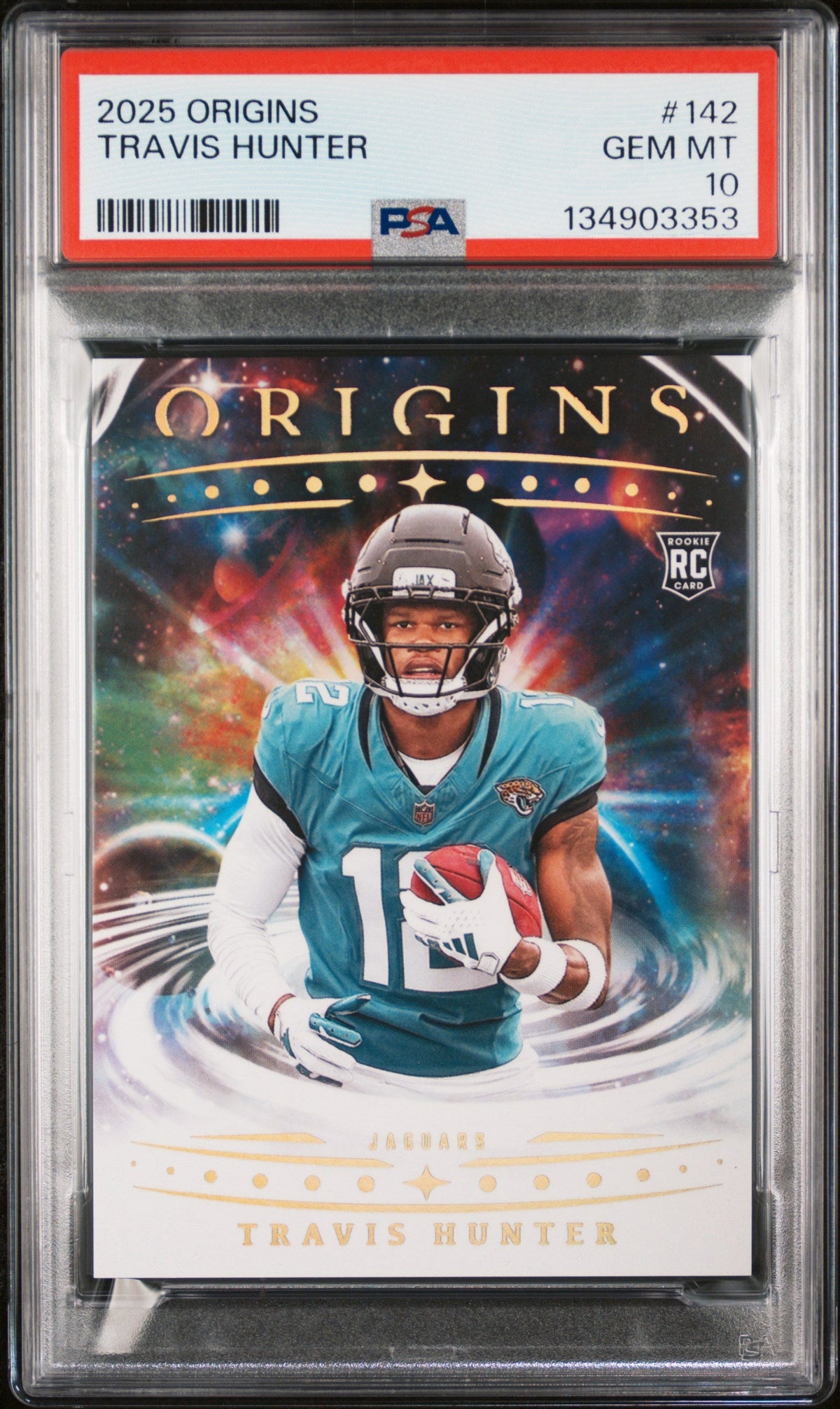 Graded 2025 Panini Origins Travis Hunter #142 Rookie RC Football Card PSA 10 Gem Mint
