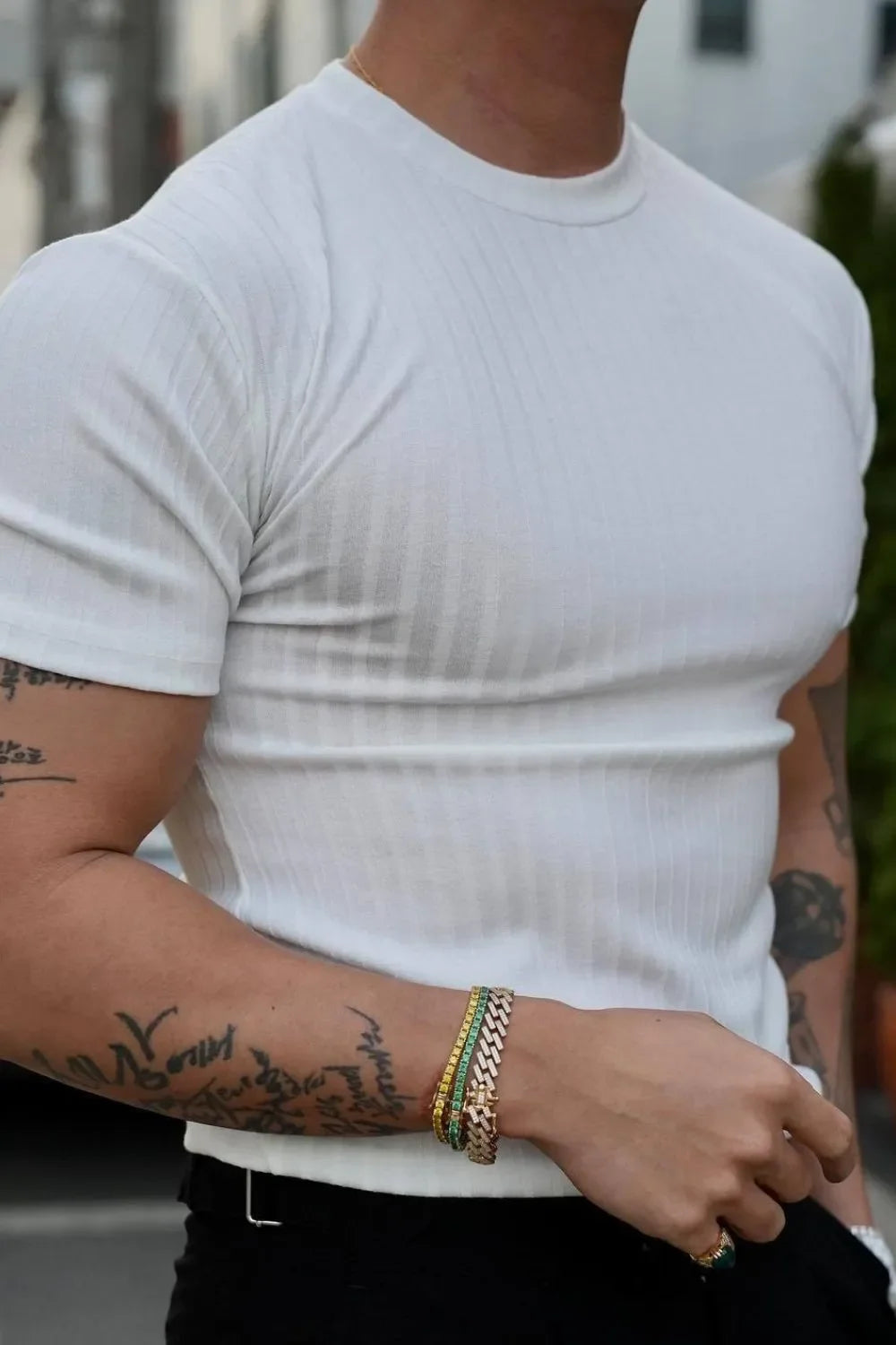 Men's Plus Size Round Neck Short Sleeve T-Shirt
