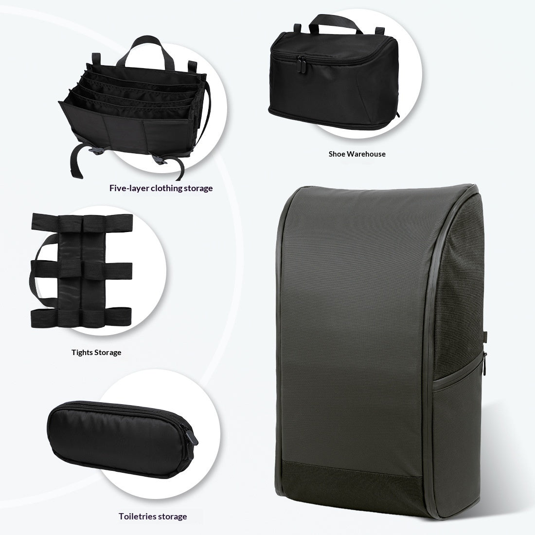 Cross-border New Mens Waterproof Large-capacity