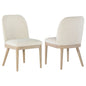 Solano Upholstered Dining Side Chair Beige (Set of 2)