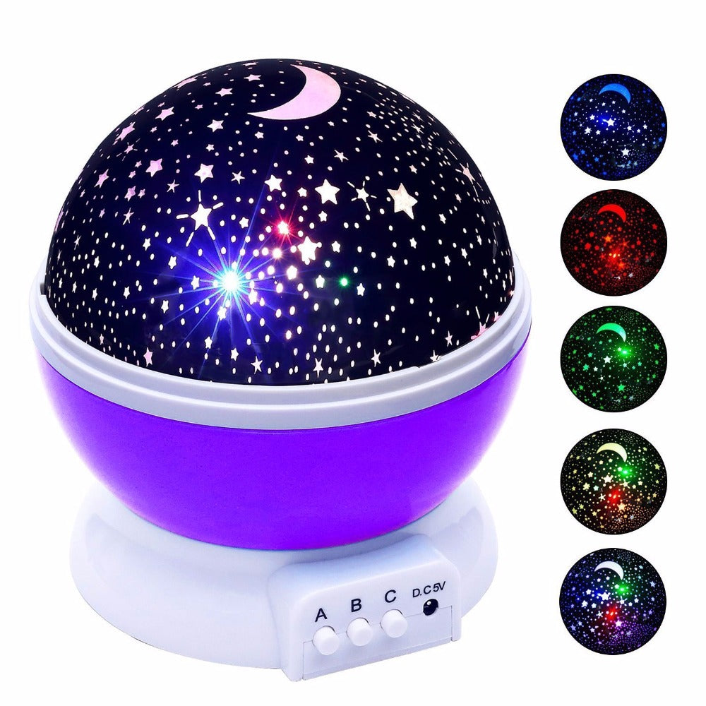 FlipStylez™ Celestial Pearl Multi-Mode Smart Projector | 360° Rotating Starry Sky Projector & Night Light with 6 Projection Films