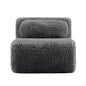 Aviana Armless Sofa With Pillow Plush Fabric - Dark