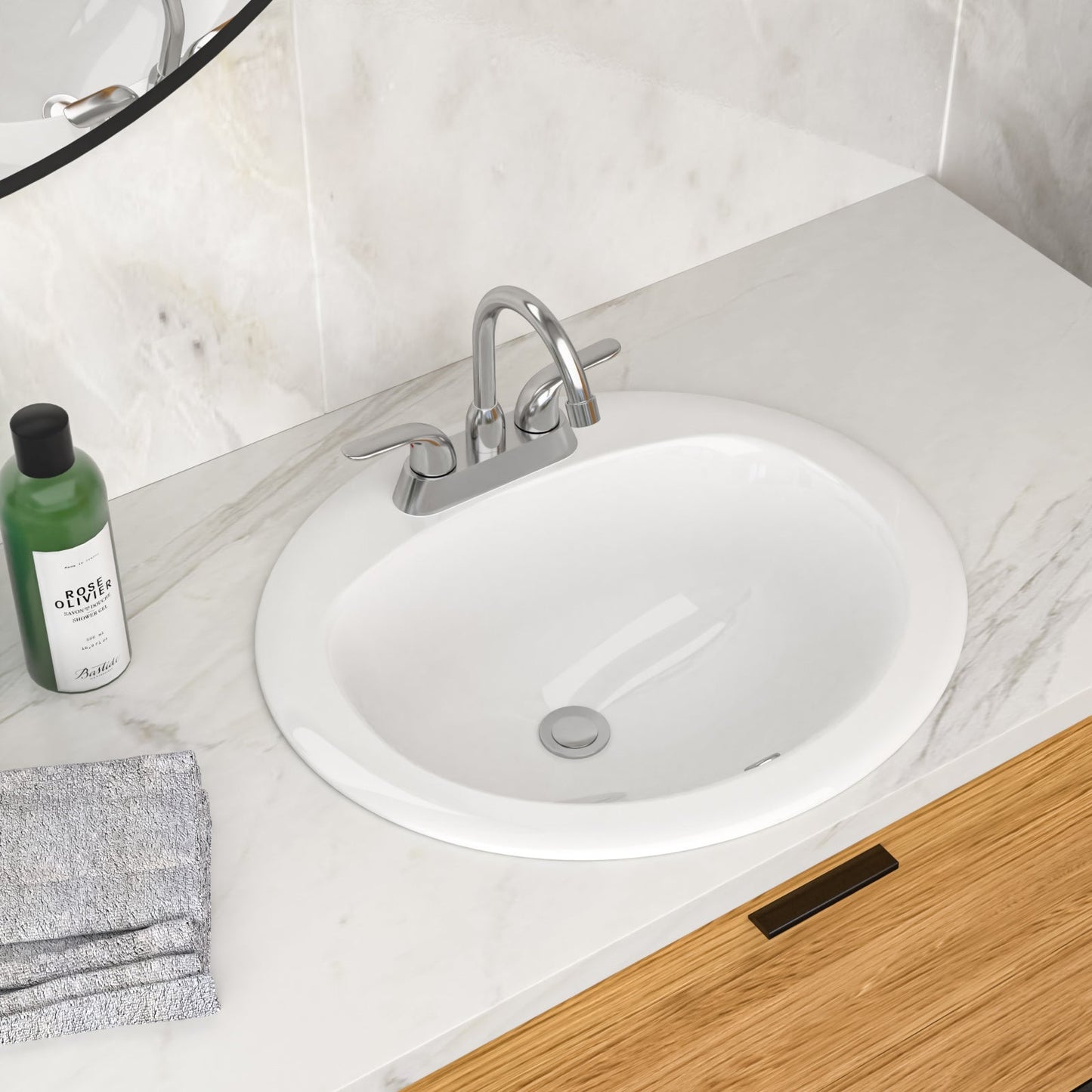 20.3 Inch Drop-In Bathroom Sink