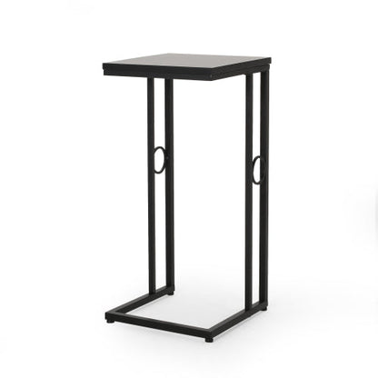 Essex Set of 2 Modern Black Metal End Tables