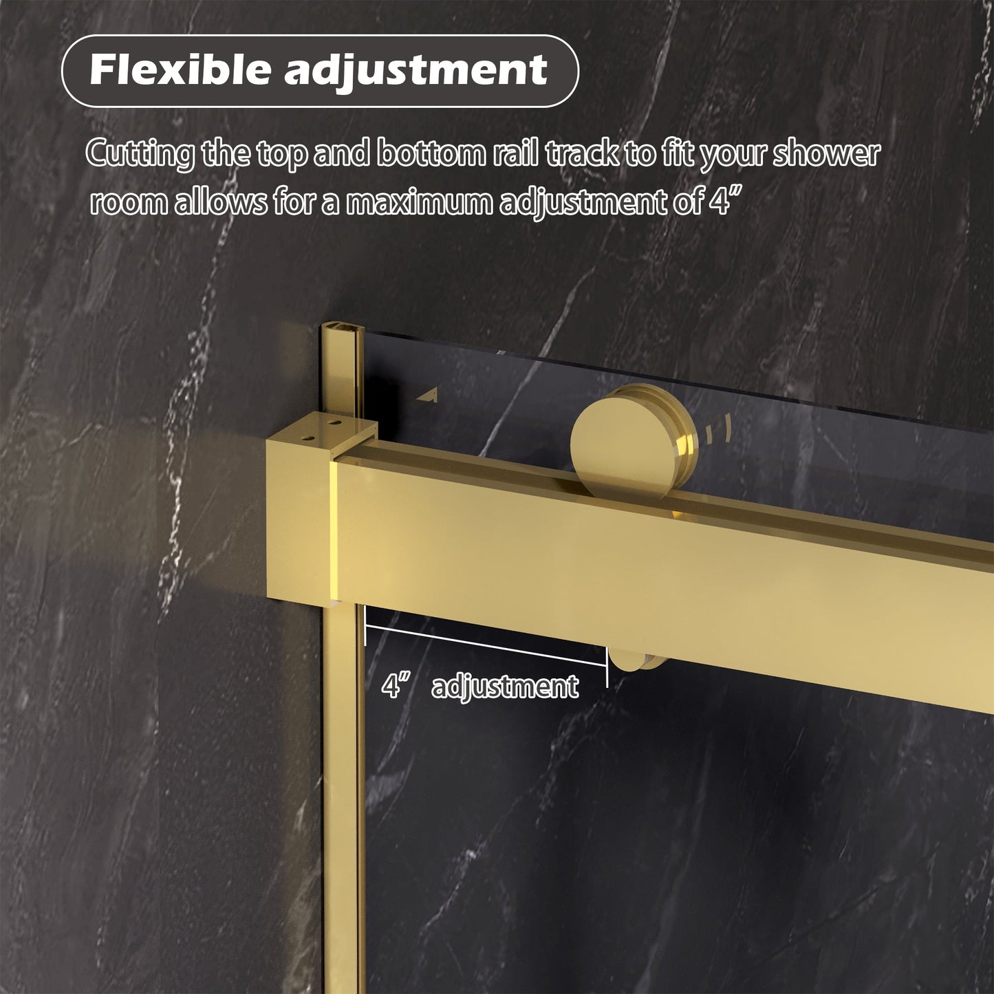 Dual Sliding Frameless Shower Door 56-60 in W x 75 in H
