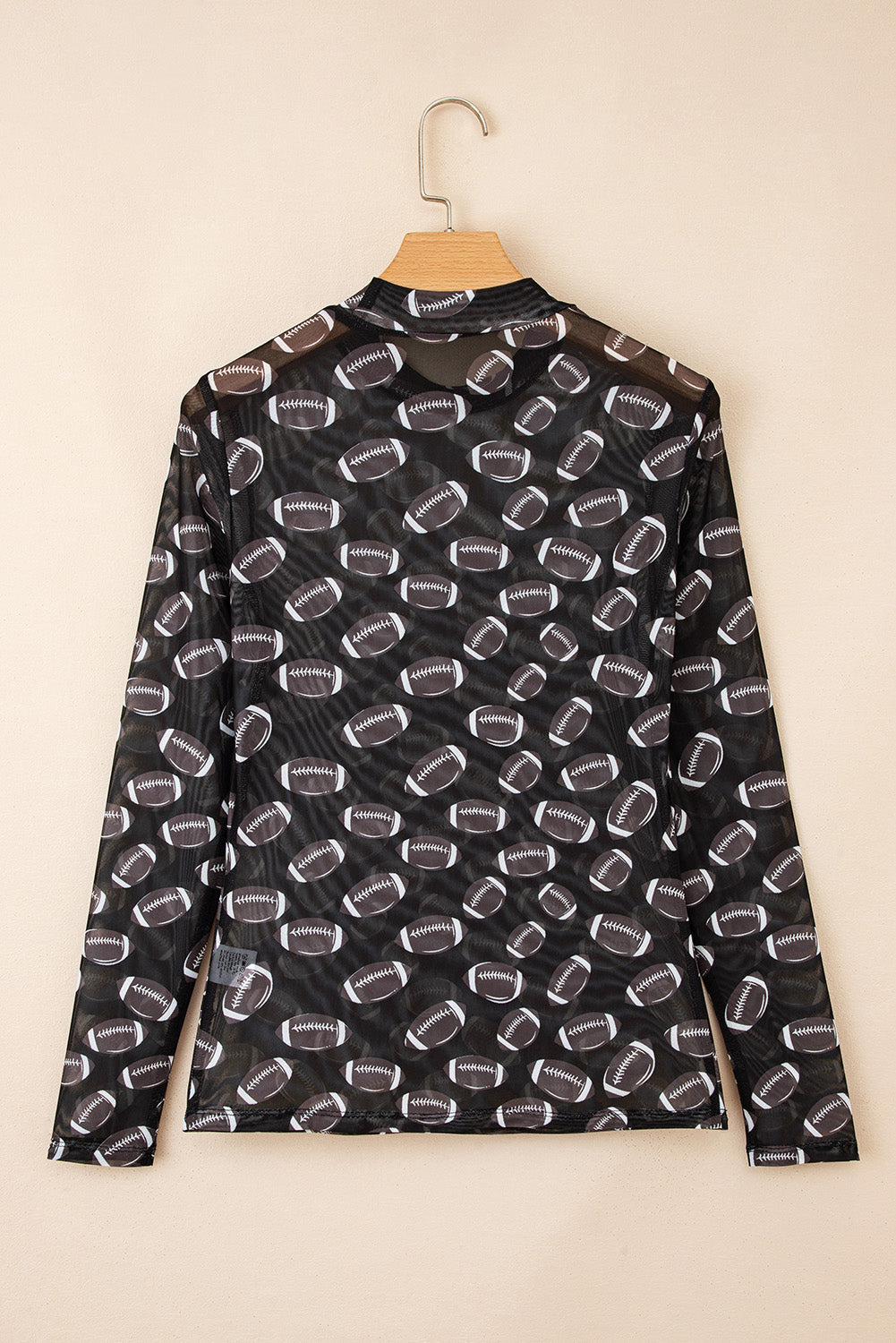 Maci Rugby Mesh Sheer Long Sleeve Top