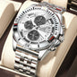 Multifunctional Dual-button Butterfly-clasp Waterproof Mens Watch