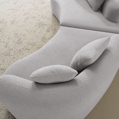 Curved 4 Seater Full Compression Sponge Sofa