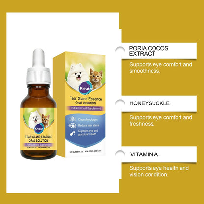 Kriath Pet Eye  Oral Liquid Gentle Formula Keeps Eyes Clean, Ideal For Daily Care