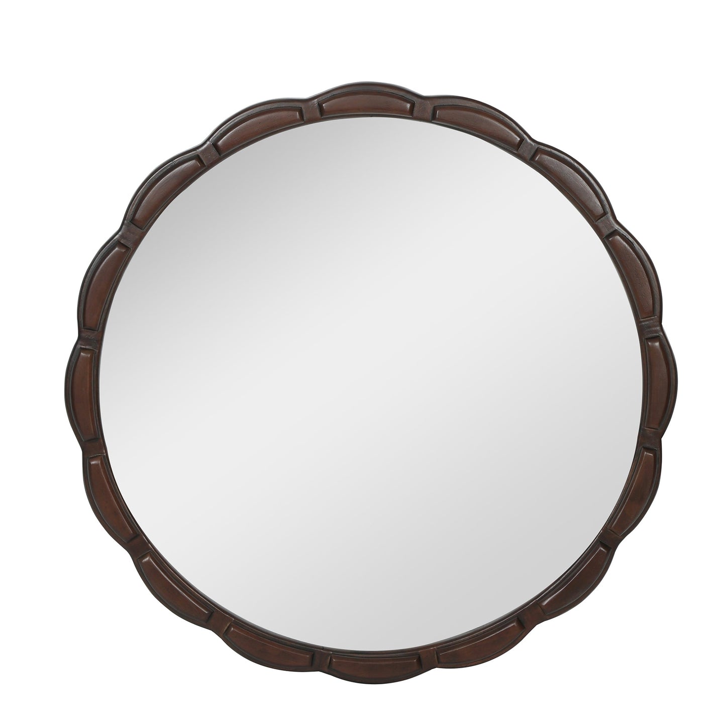 Round Wood Wall Mirror - 31.5"