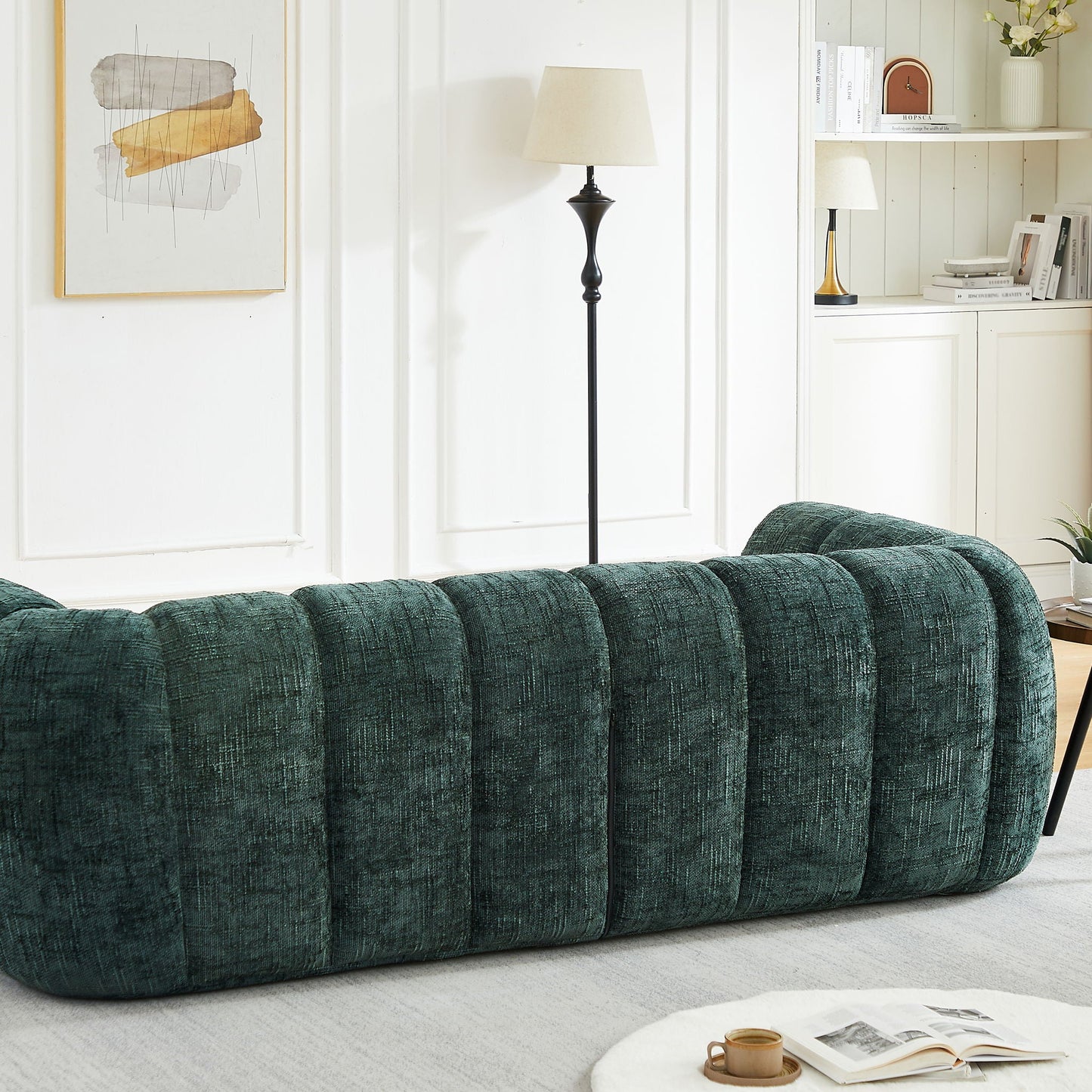 Modern Sofa With Piano Key Backrest