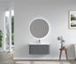 30" Blue Bathroom Vanity with Single Sink