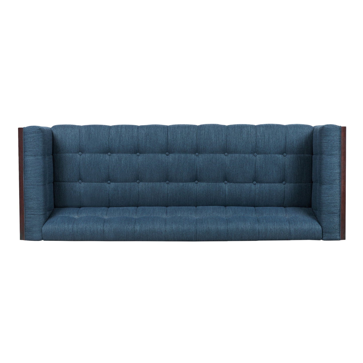 Contemporary Mid-Century Charm 3 Seater Sofa With Button Tufted Waffle Stitching