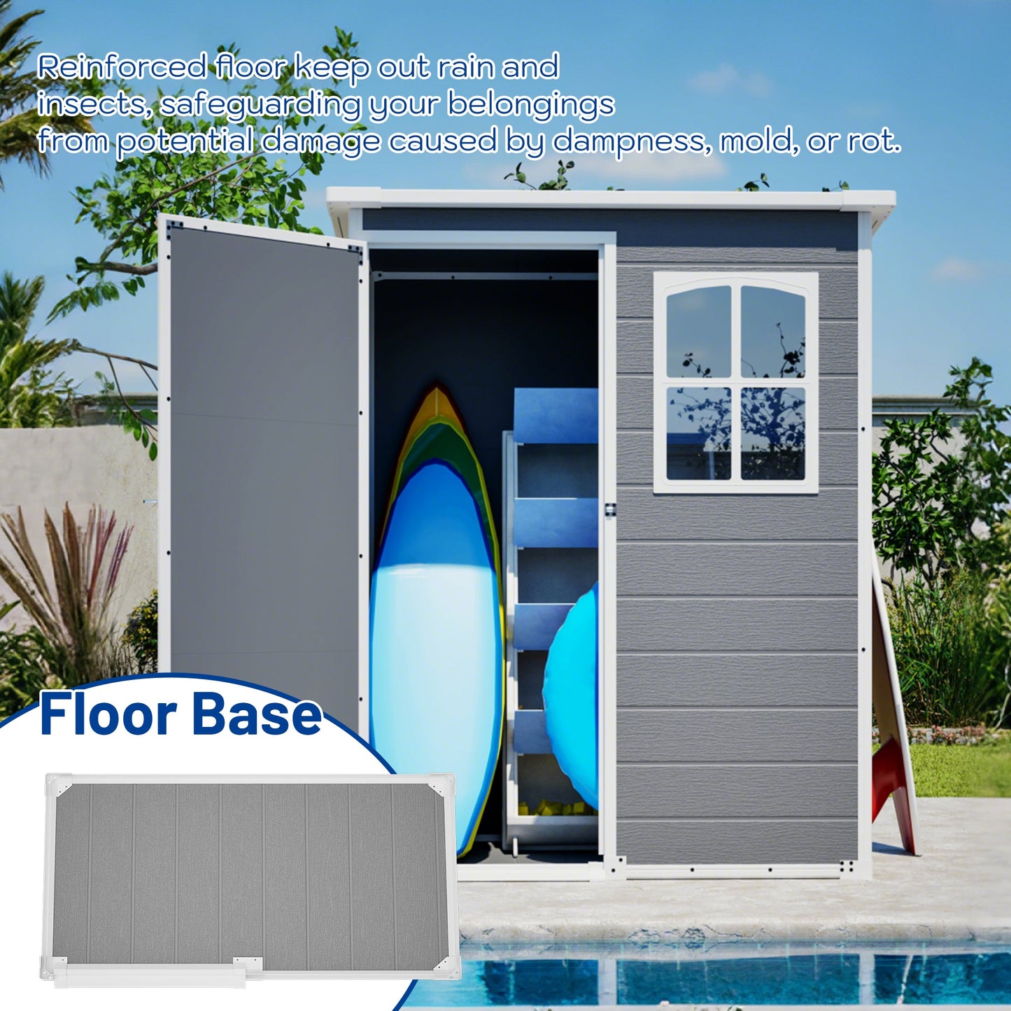 5x3ft Resin Shed