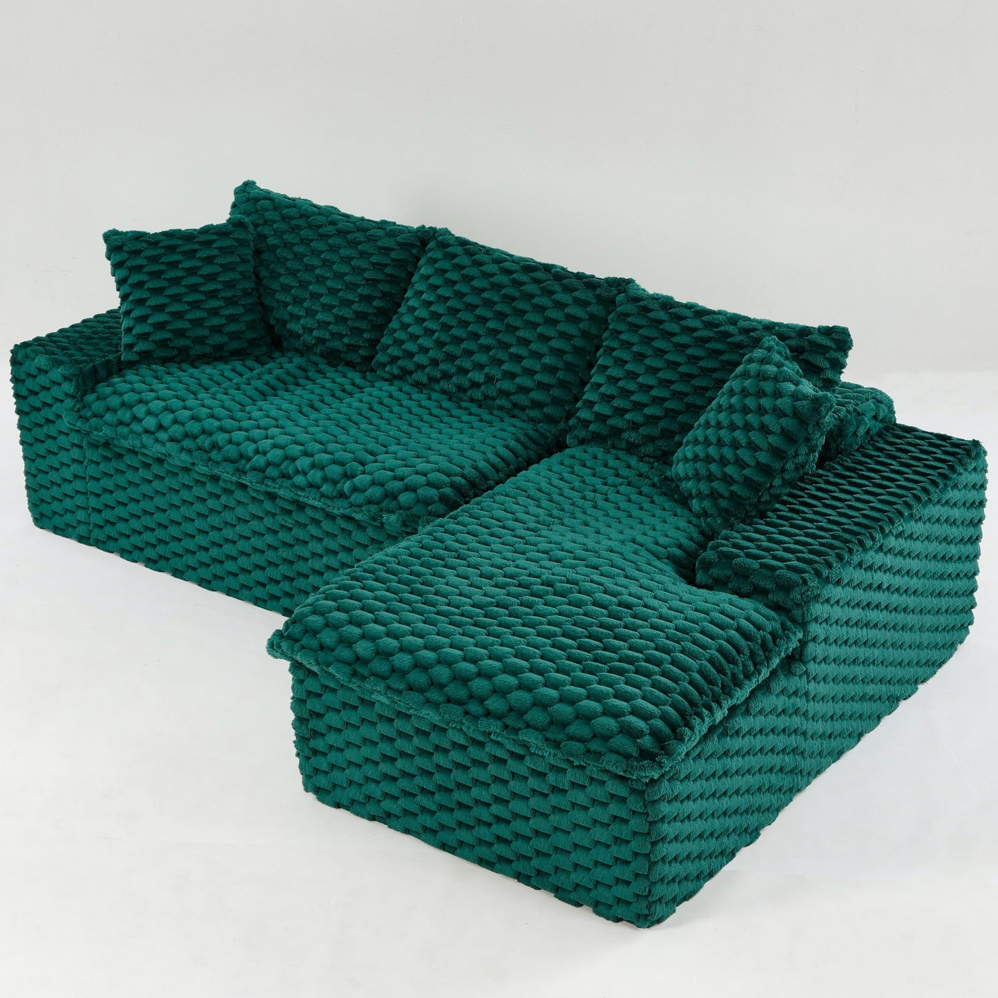 Modular Sofa, Convertible Twin Seat With Chaise Lounge